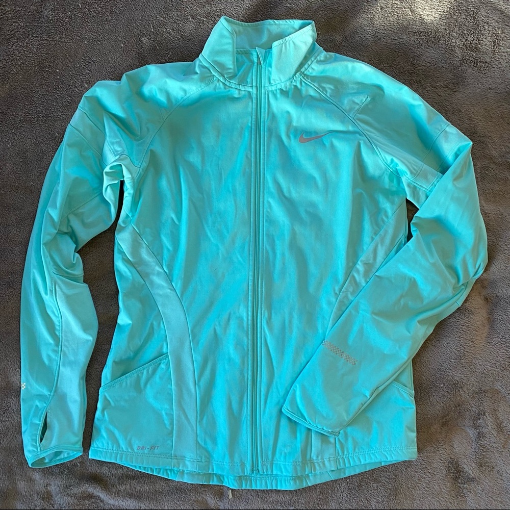 Mint Green Nike Zip Up Running Jacket